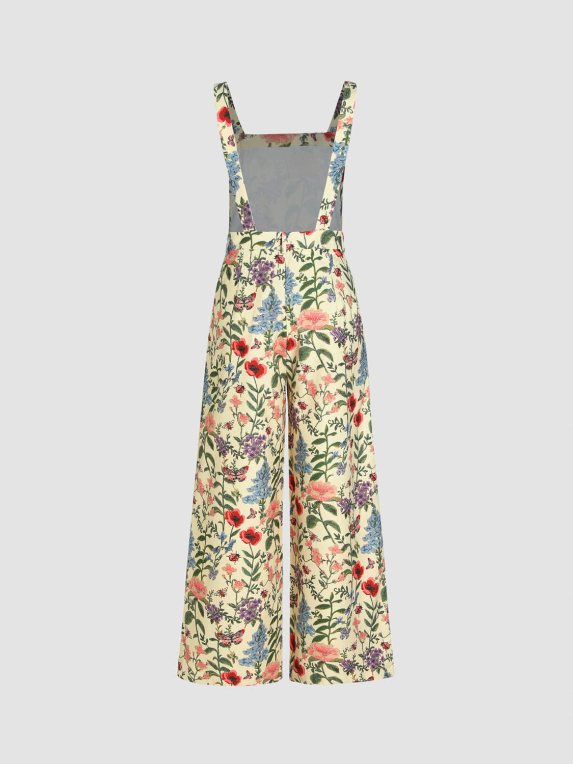 Floral Wide Leg Overalls Trendsi