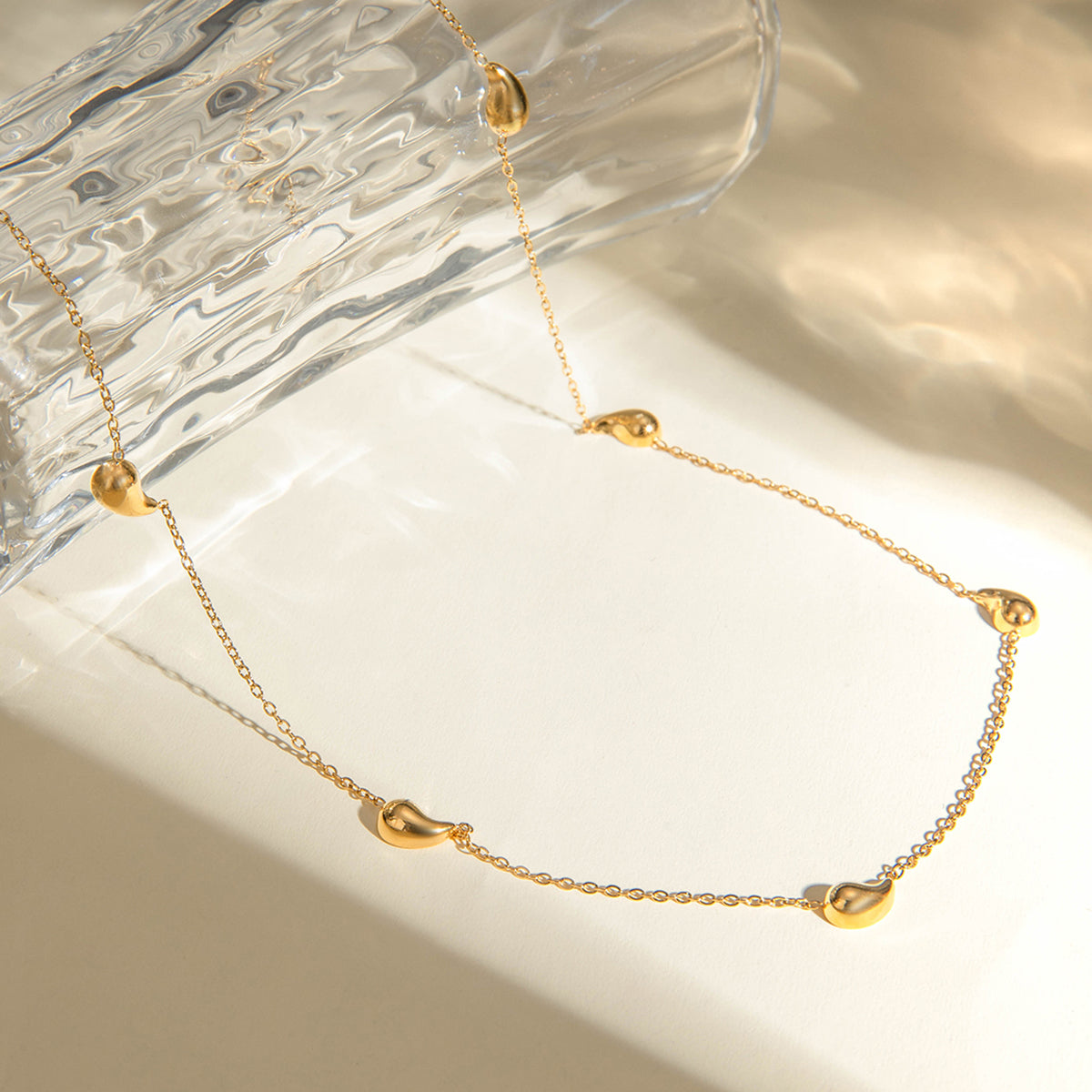 18K Gold-Plated Necklace Gold-Plated Stainless Steel Necklace