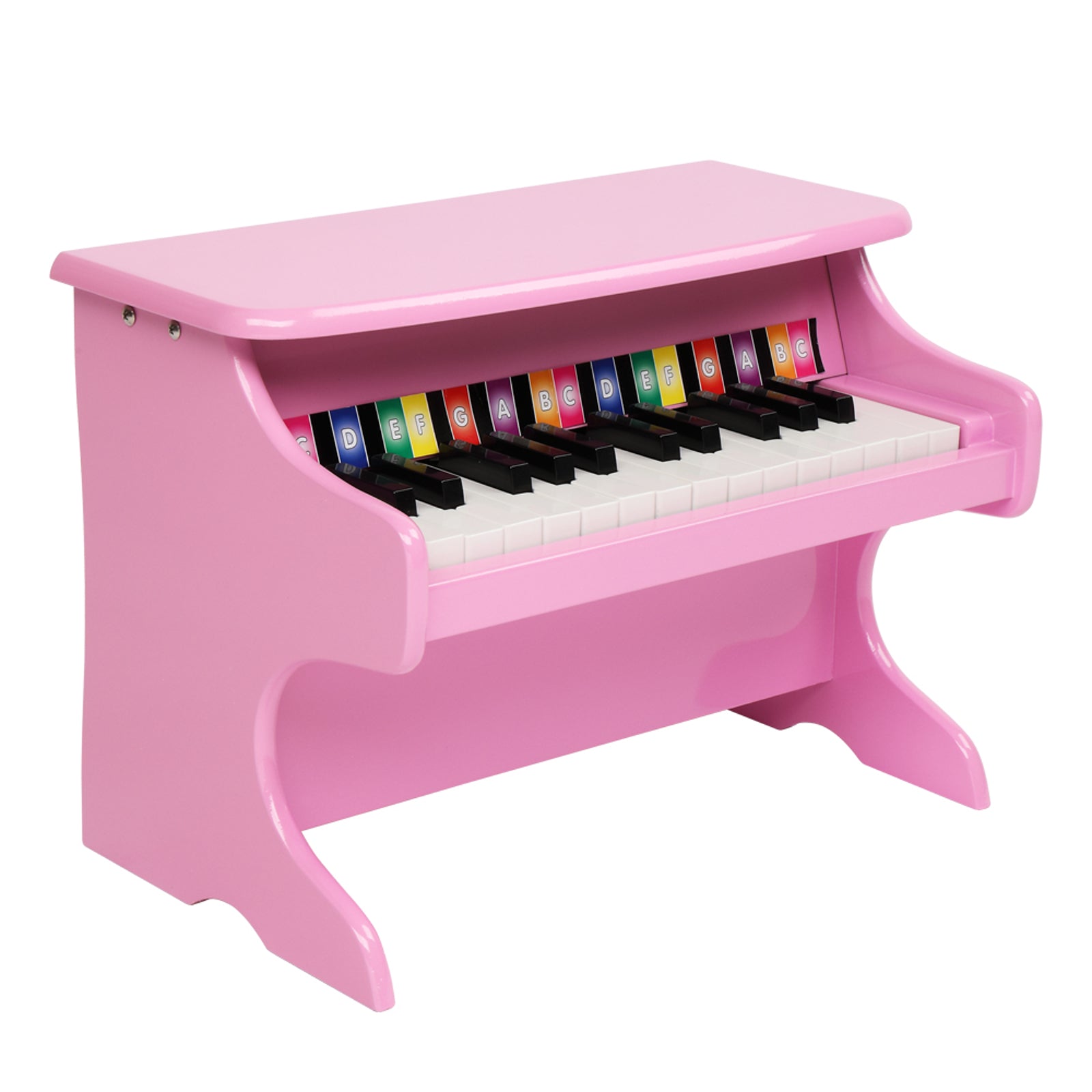 Wooden Toys: 25-key Children's Wooden Piano / Vertical (without Chair) Mechanical Sound Quality Pink 6cc08b-1a