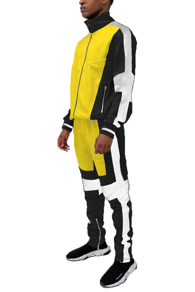 Moto Colorblock Tracksuit Lime Milo