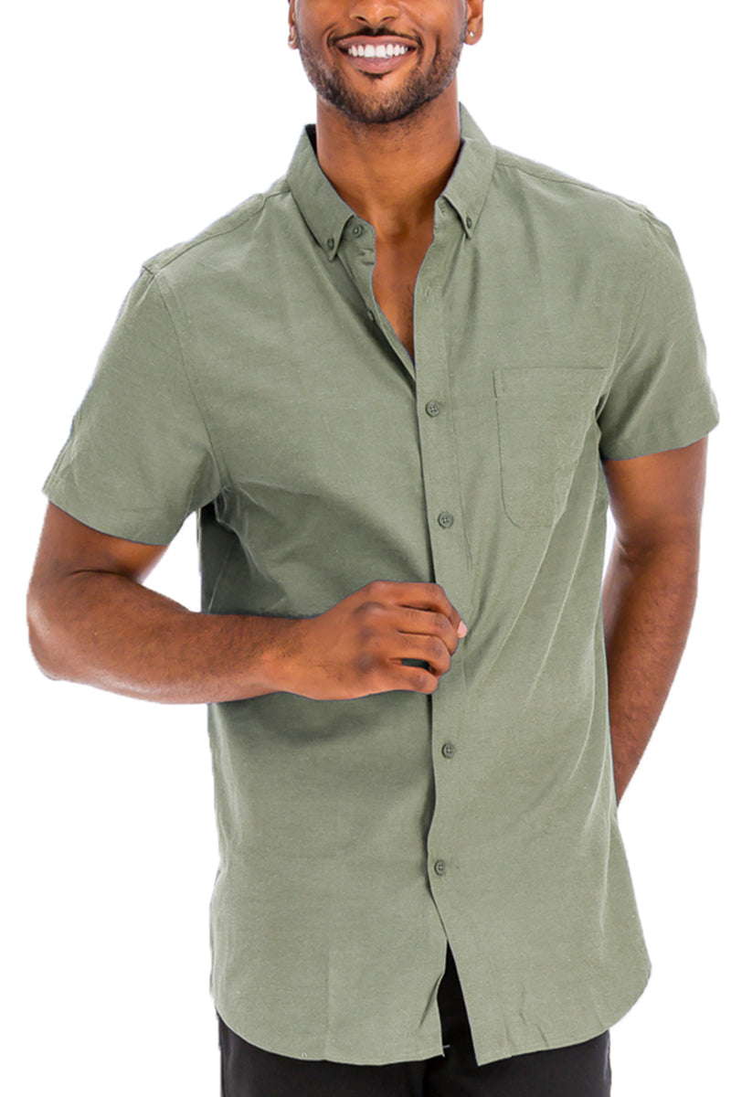 SIGNATURE SHORT SLEEVE BUTTON DOWN SHIRT Lime Milo