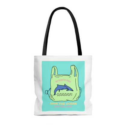 Save Earth Dolphins Edition Shopper Tote Bag Medium Yellow Pandora