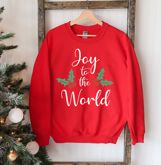 Joy To The World Christmas Sweatshirt Agate