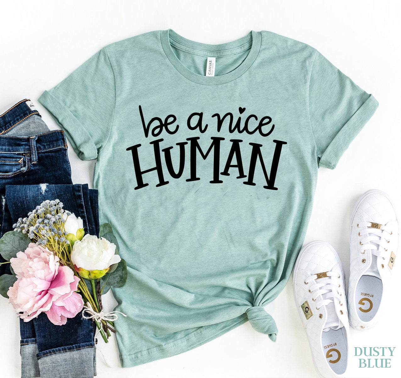 Be A Nice Human T-shirt Agate