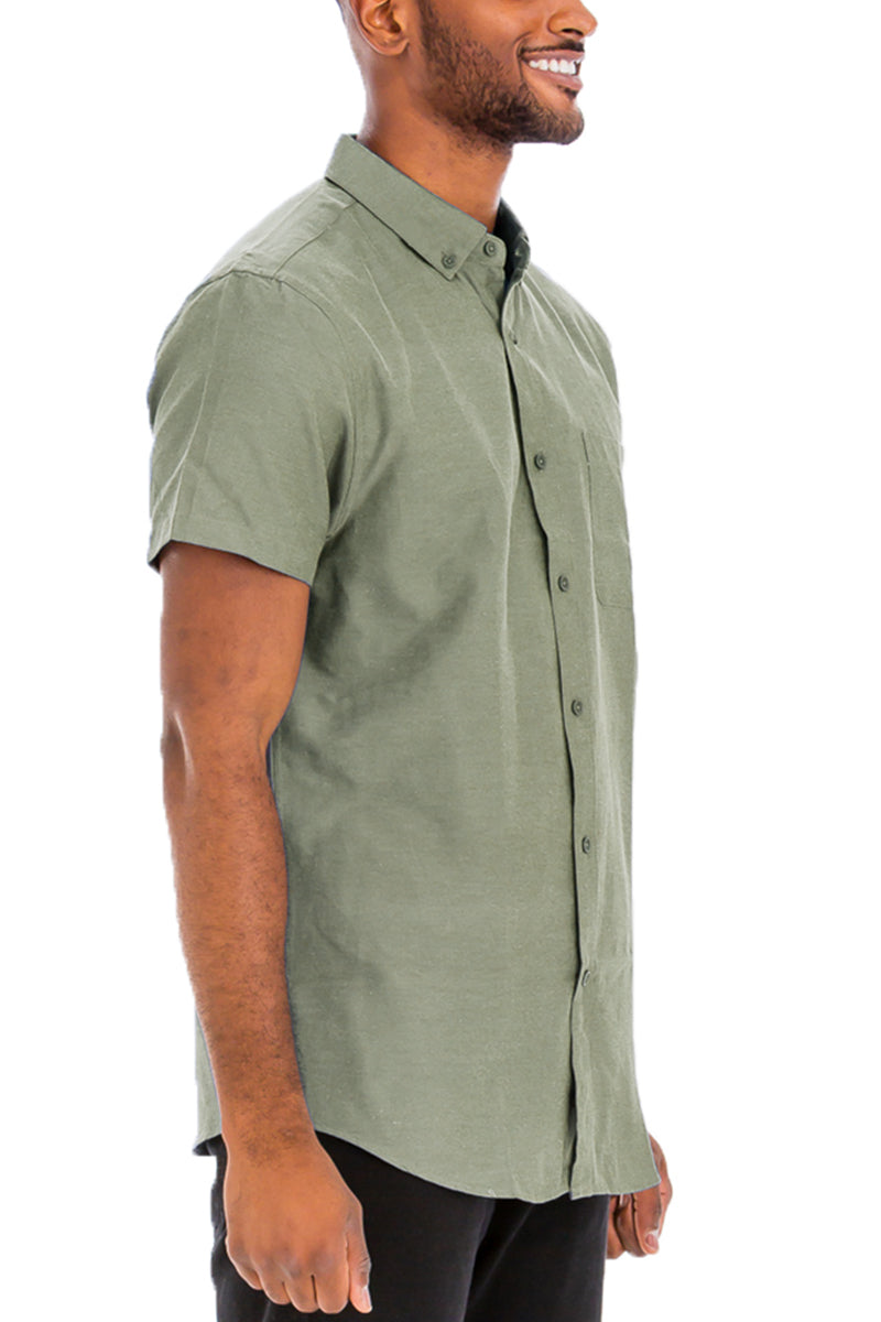 SIGNATURE SHORT SLEEVE BUTTON DOWN SHIRT Lime Milo