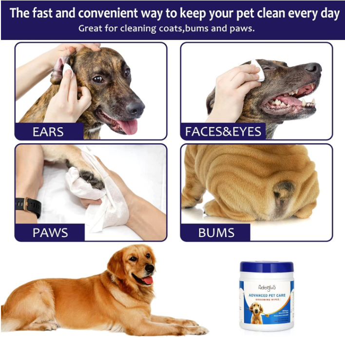 Pet Wipes with free cotton swabs Tan Cress