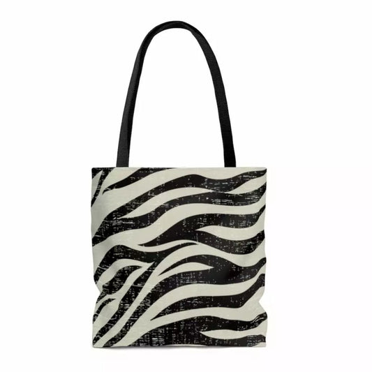 Double Sided Zebra Print Beach Shopper Tote Bag Medium Yellow Pandora