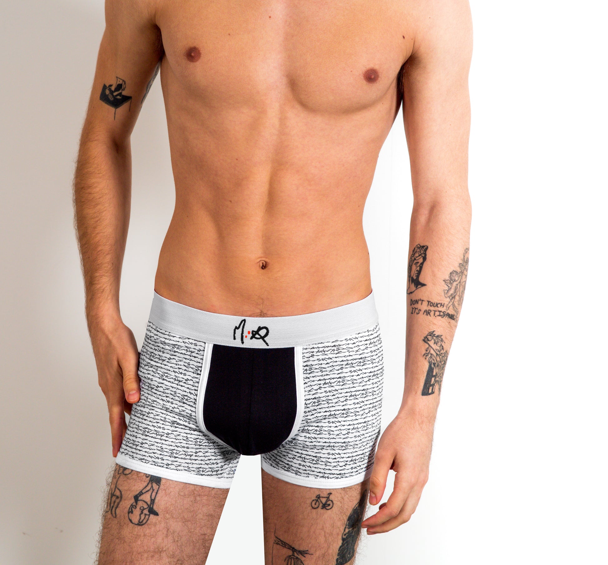 Chaotic Line Boxers Grey Sooty