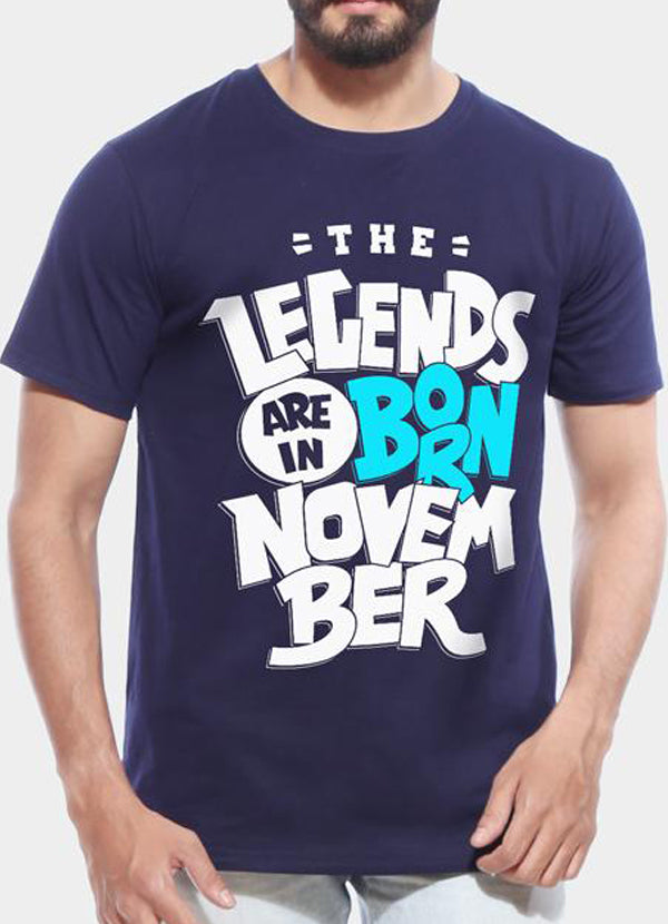 Legends Are Born In November - Half Sleeve T shirt Scorpius