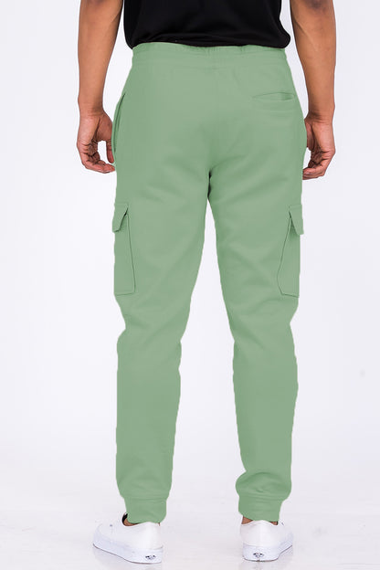 Cotton Blend Cargo Joggers Lime Milo