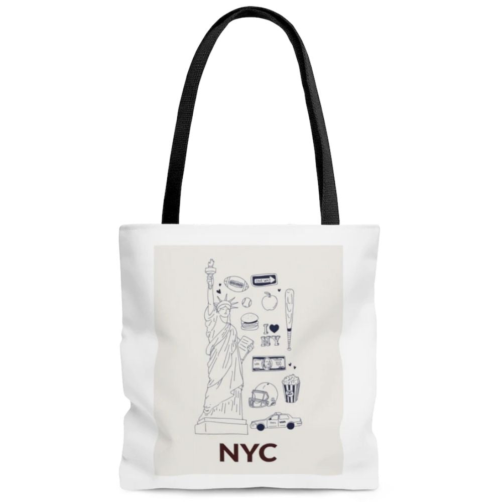 Symbols of NYC Everyday Tote Bag Medium Yellow Pandora