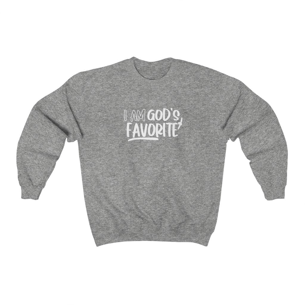 I'm God's Favorite Sweatshirt Olive Dionysus