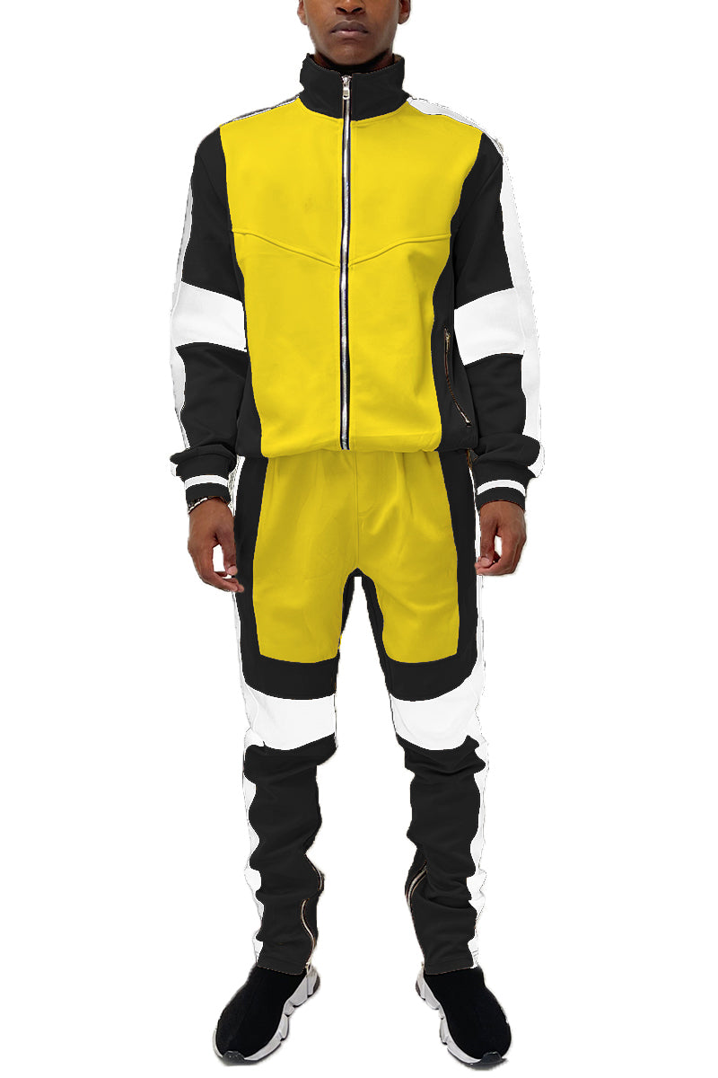 Moto Colorblock Tracksuit Lime Milo