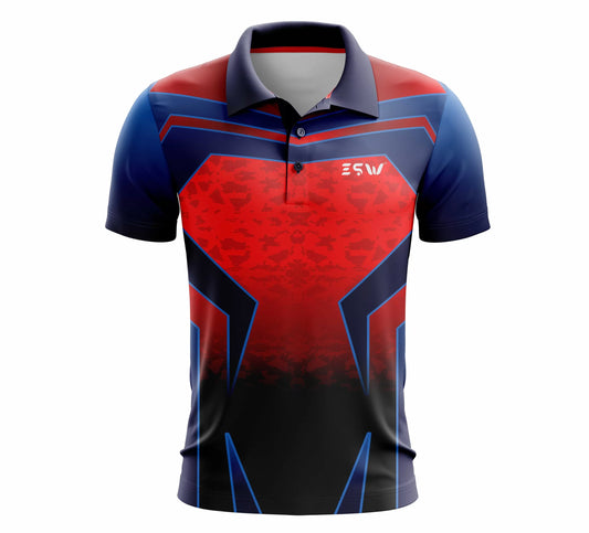 Men's Cricket Sports Jersey/T-shirt  Color Orange and Blue Chocolate Misty