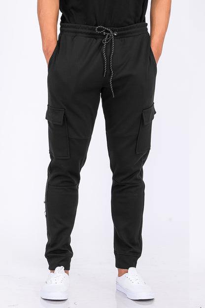 Cotton Blend Cargo Joggers Lime Milo