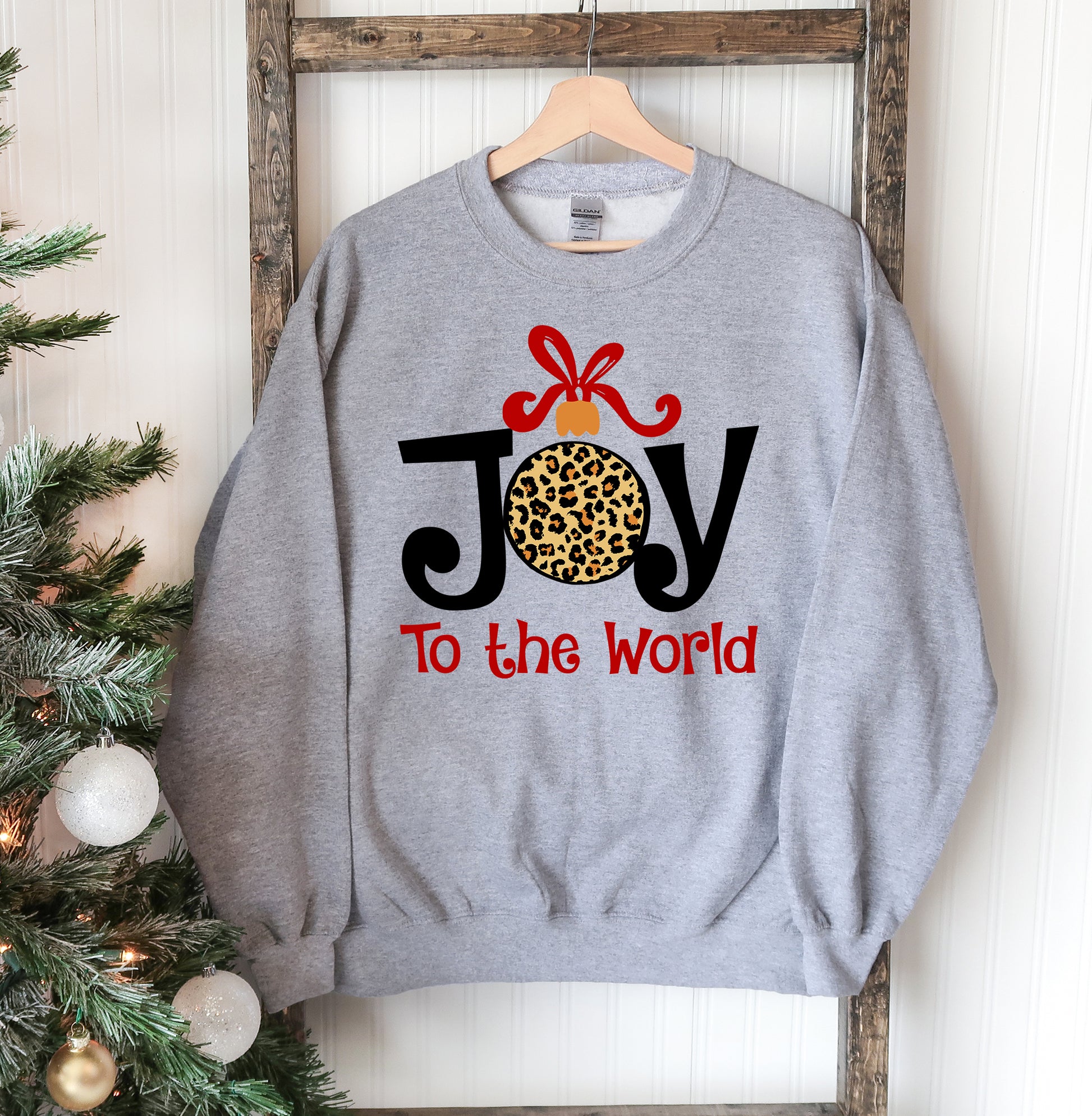 Joy To The World Christmas Sweatshirt Agate