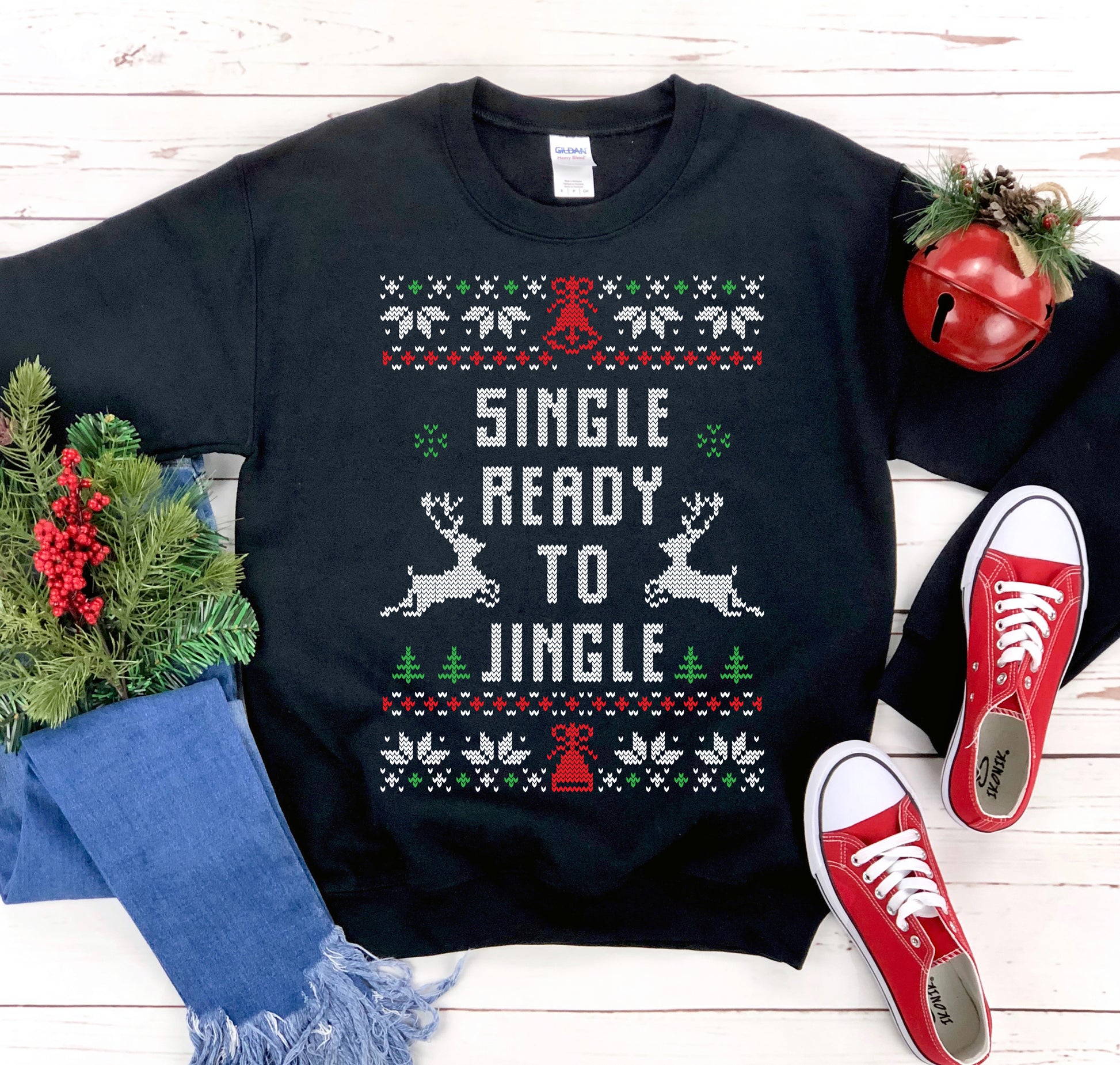 Single Ready To Jingle Christmas Sweatshirt Agate