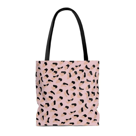 Pink Leopard Print Shopper Tote Bag Medium Yellow Pandora