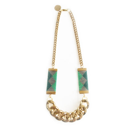 Priestess II Necklace - Pink / Green Yellow Athena