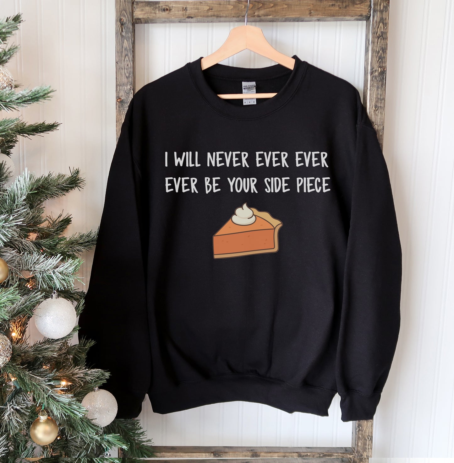 I Will Never Christmas Sweatshirt Agate