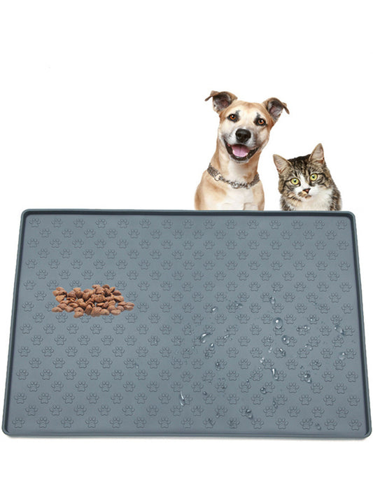 Non-Slip Waterproof Pet Food Mat Silicone Pet Food Drinking Mat Teal Simba