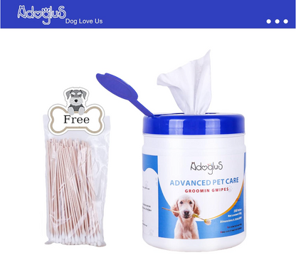 Pet Wipes with free cotton swabs Tan Cress