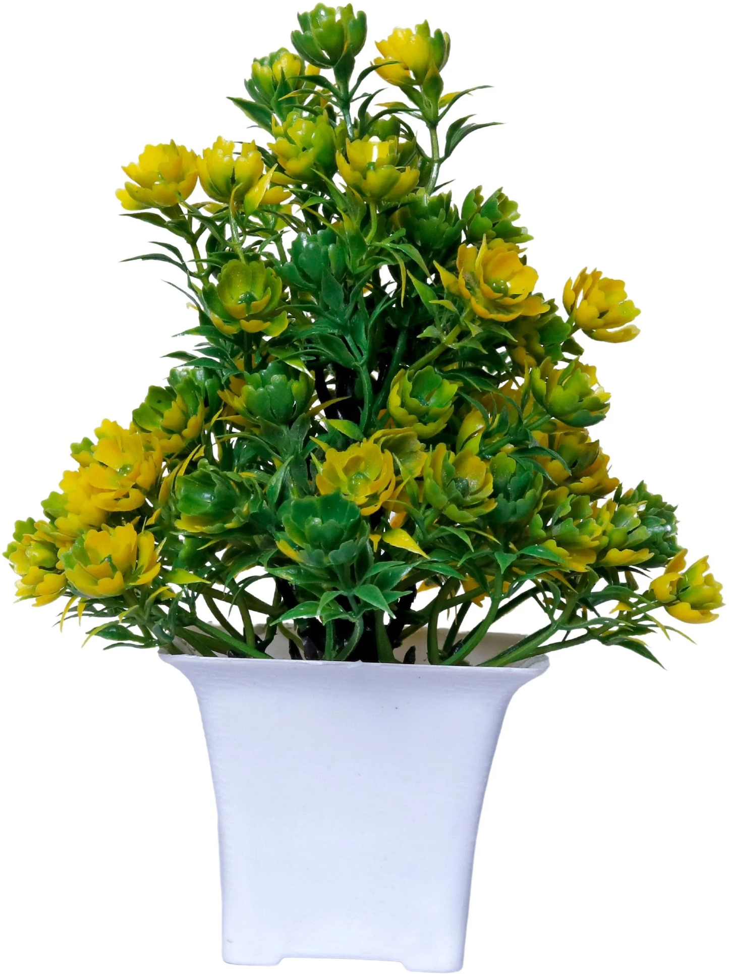 Artificial Plant For Home Decoration (Yellow & Green Flower) Brown Danae