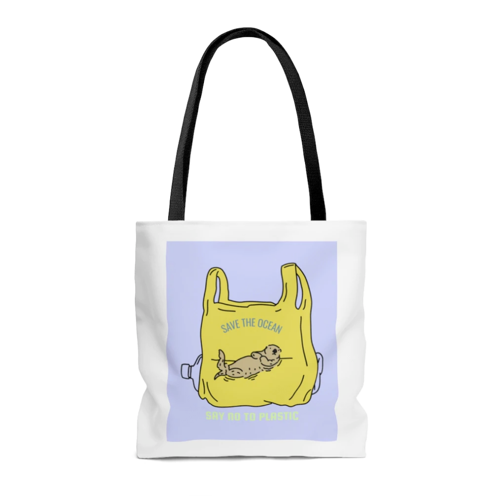 Save Earth Otter Edition Shopper Tote Bag Medium Yellow Pandora