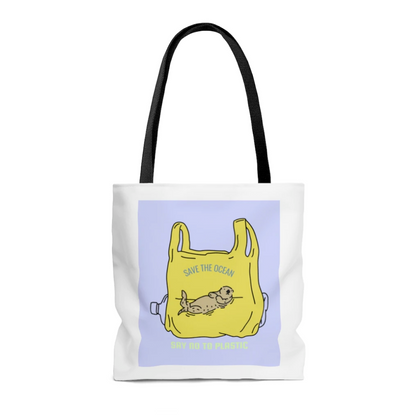 Save Earth Otter Edition Shopper Tote Bag Medium Yellow Pandora