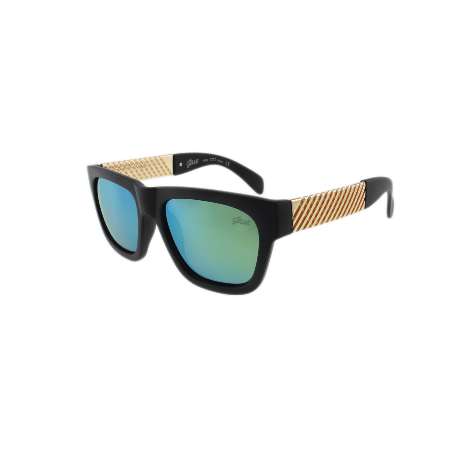 Jase New York Royce Sunglasses in Matte Black Mint Green Cherry