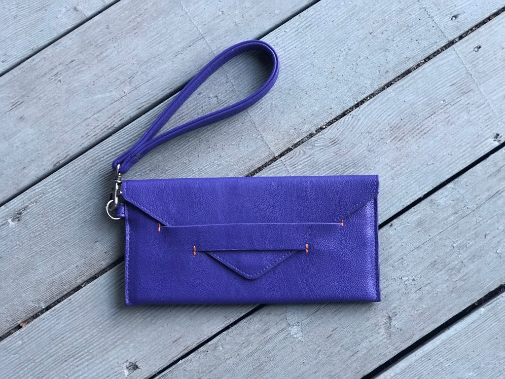 Delancey Wristlet Wallet - Royal Blue Purple Meleager