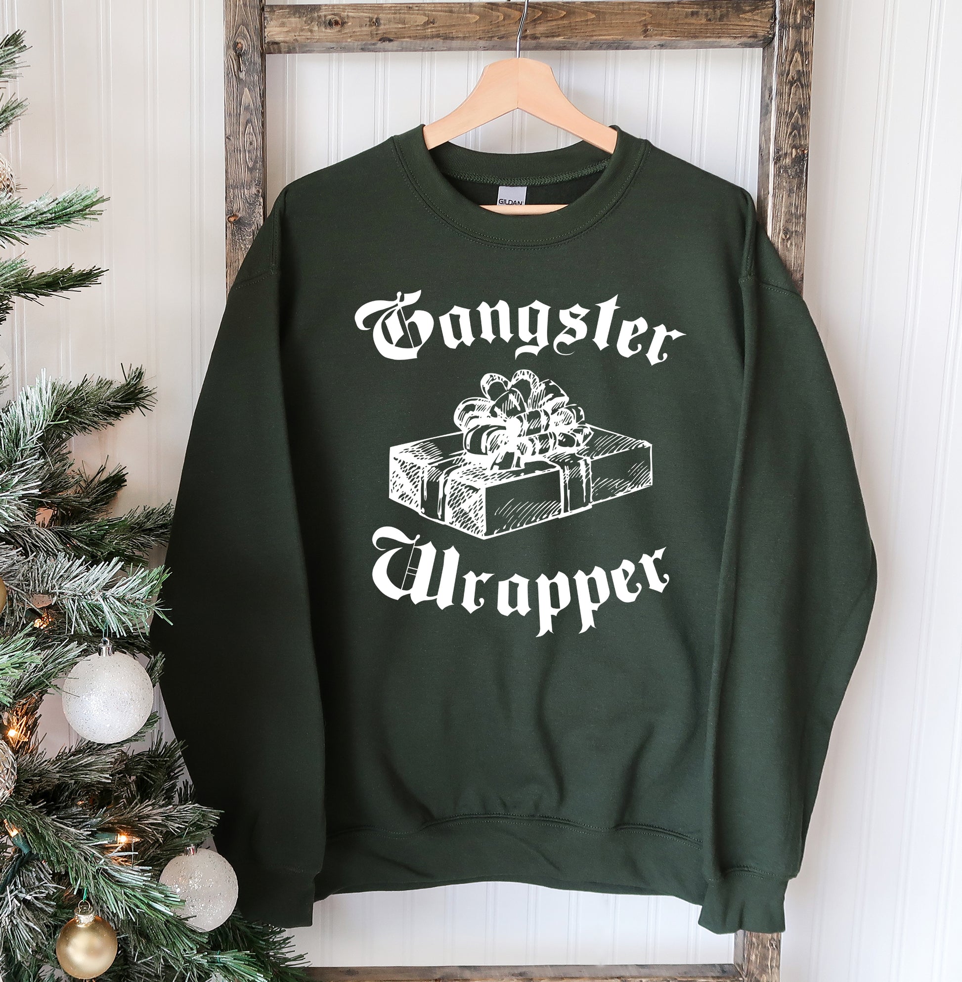 Gangsta Wrapper Christmas Sweatshirt Agate