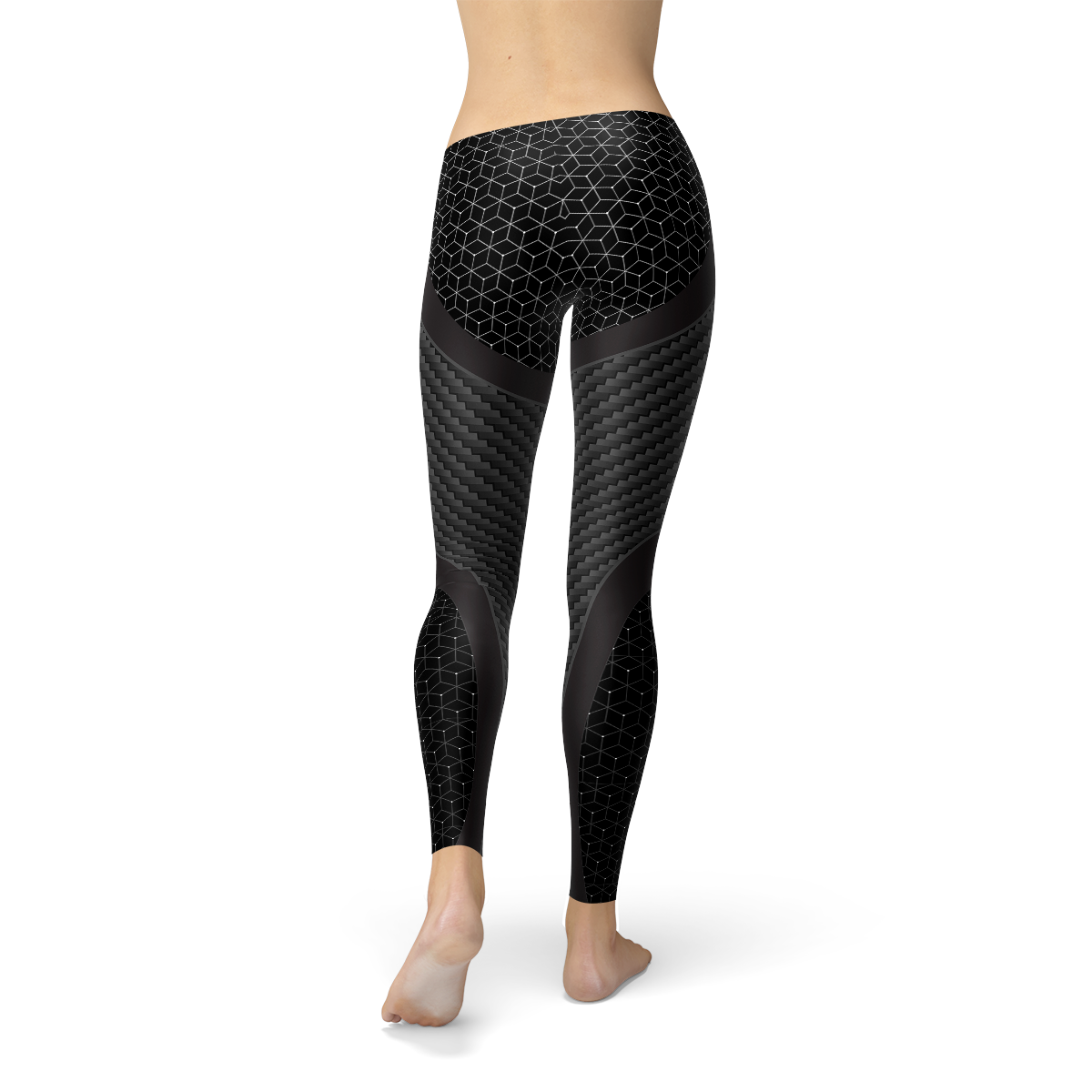 Womens Carbon Fiber Sports Leggings Maroon Sooty