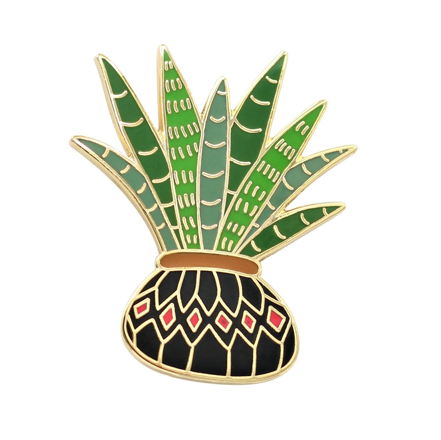 Aloe Vera Plants Enamel Lapel Pins Fuchsia Thrace