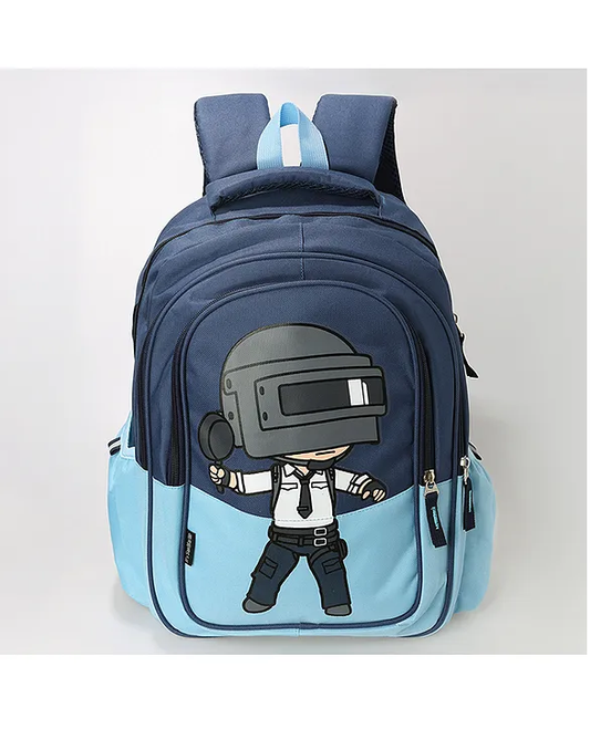 Backpacks with Cartoon Print Blue - Height 15.3 Inches Beige Metis