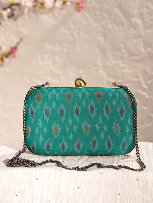 Women Green Cotton Clutches Purple Achilles