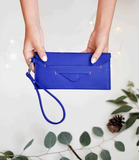 Delancey Wristlet Wallet - Royal Blue Purple Meleager