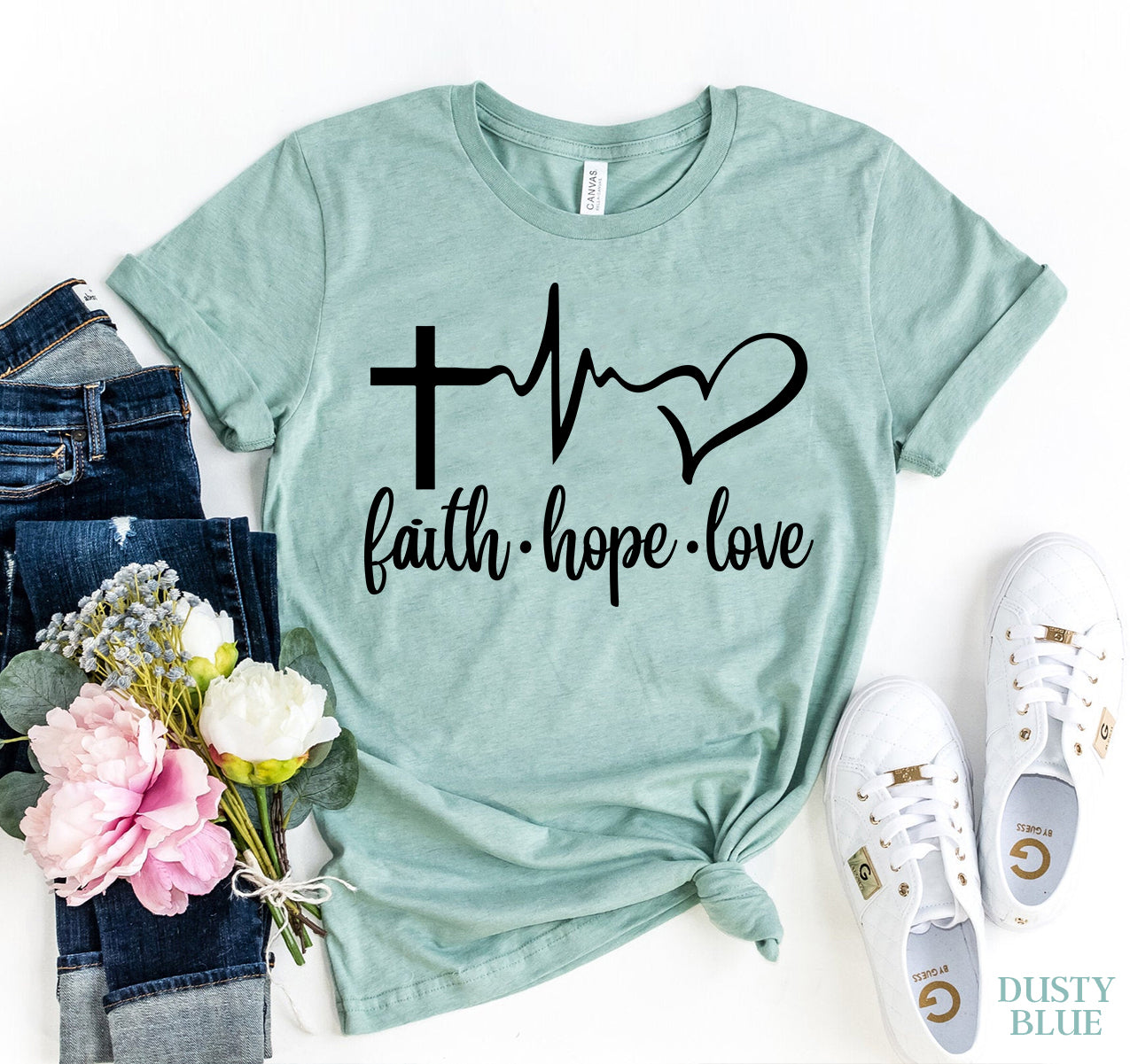 Faith Love Hope T-shirt Agate