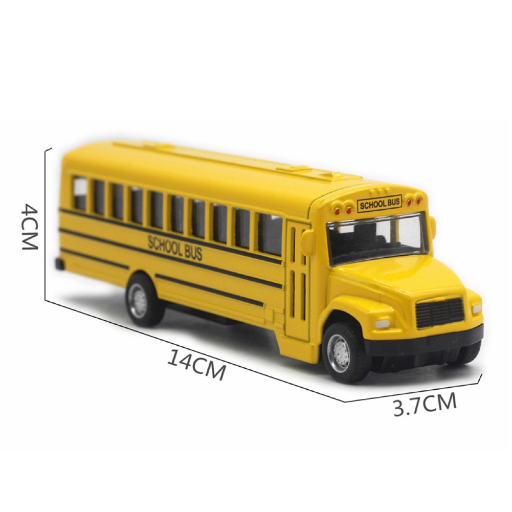 Alloy Inertial School Bus Model Car Model For Gifts Kids Boy Toys Teal Simba