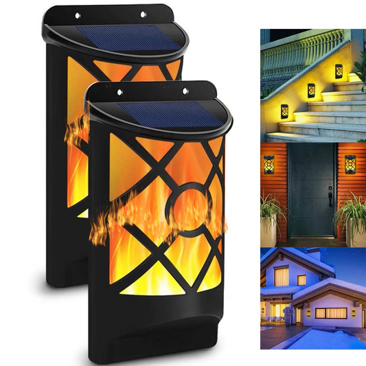 Outdoor Waterproof LED Flickering Solar Flame Lights for Courtyard Teal Simba