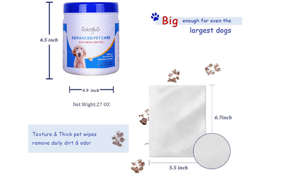 Pet Wipes with free cotton swabs Tan Cress