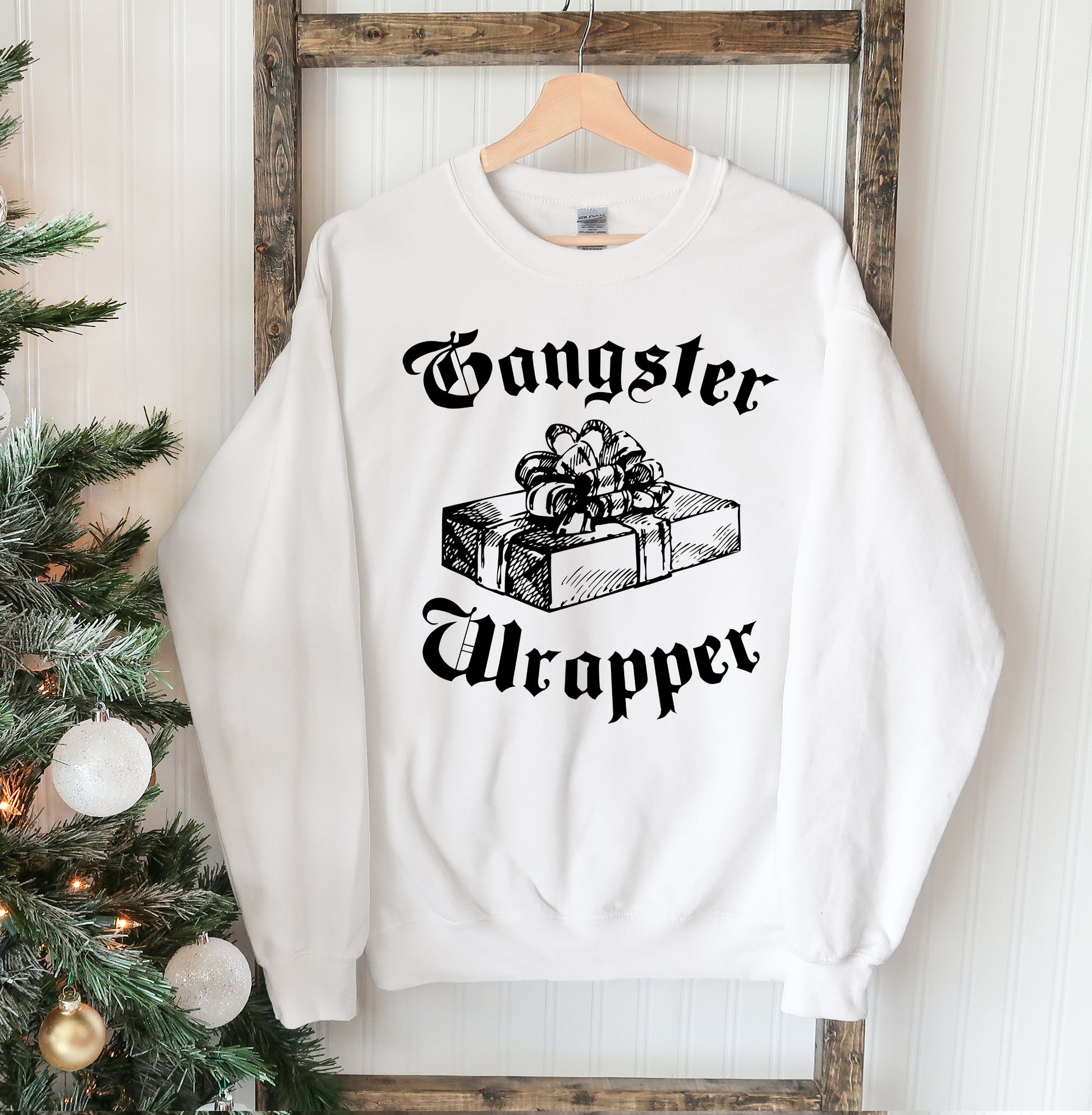 Gangsta Wrapper Christmas Sweatshirt Agate