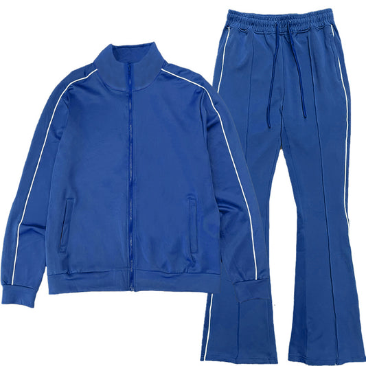 Flare Stacked Track Suit Matching Jacket and Pants Track Sweat Set Lime Milo