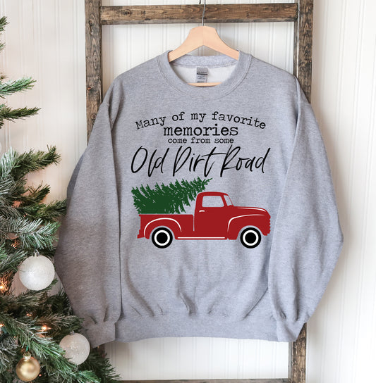 Old Dirt Road Christmas Sweatshirt Agate