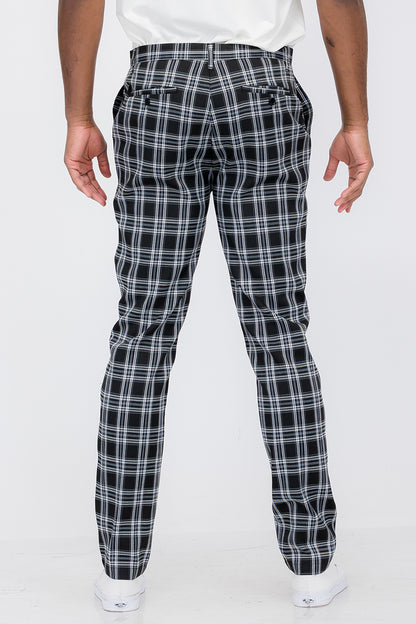 Plaid Slim Fit Trouser Pants Lime Milo