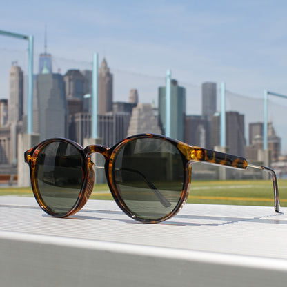 Jase New York Connor Sunglasses in Havana Mint Green Cherry