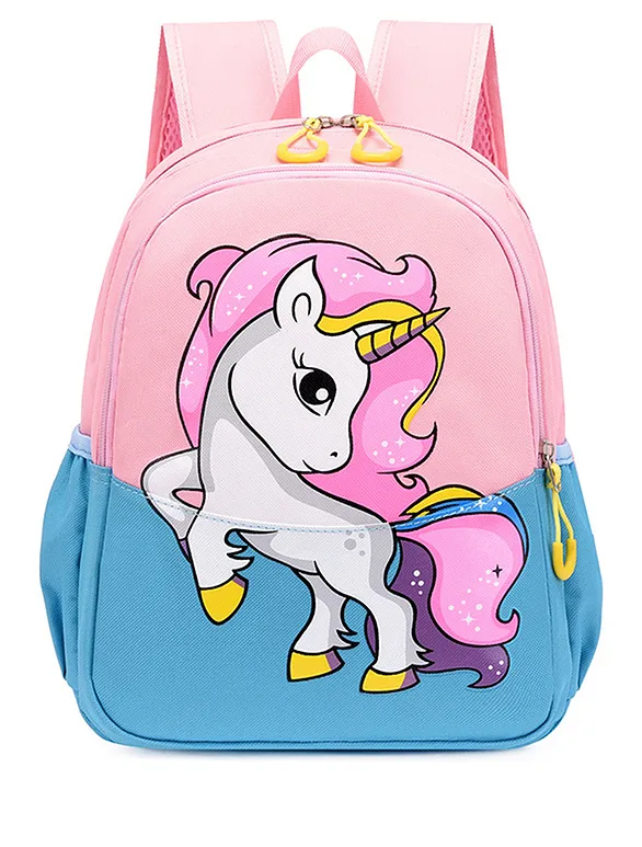 Children's School Bag Cartoon Backpack Pony Pink Theme Beige Metis