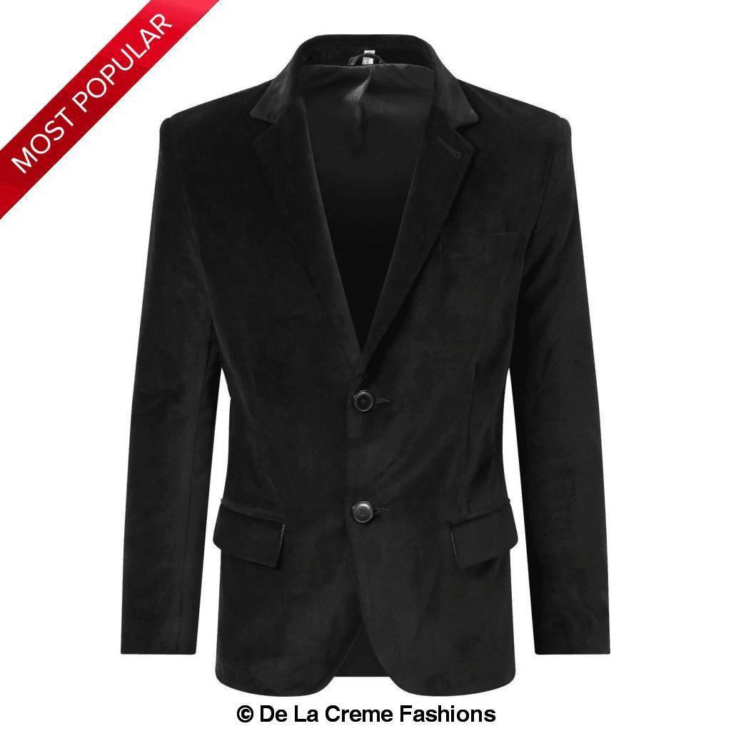 Black Velvet Slim Fit Formal Blazer (G20-VELVET) Rose Eleusis