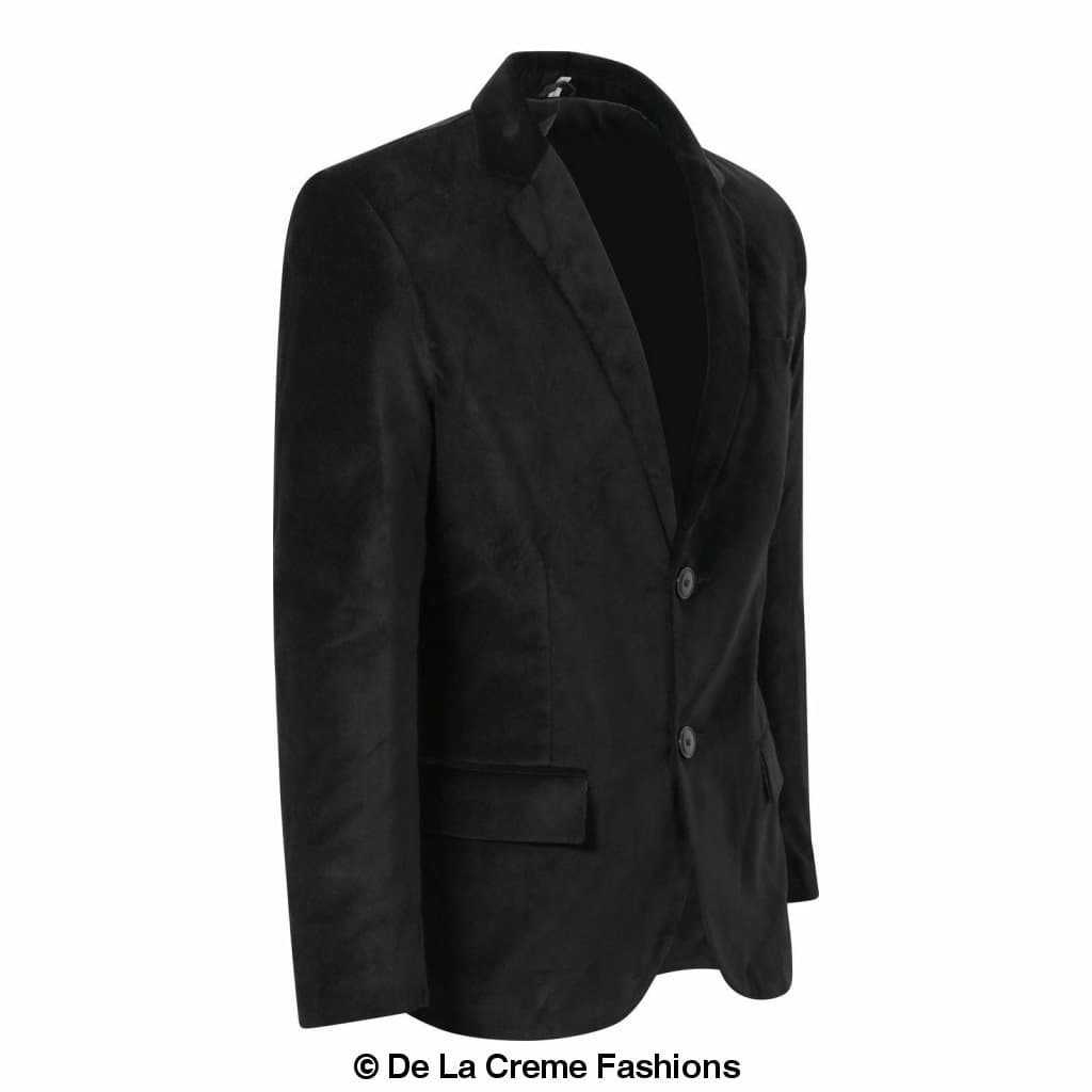 Black Velvet Slim Fit Formal Blazer (G20-VELVET) Rose Eleusis