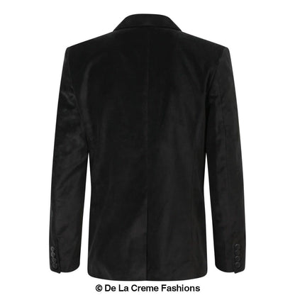 Black Velvet Slim Fit Formal Blazer (G20-VELVET) Rose Eleusis